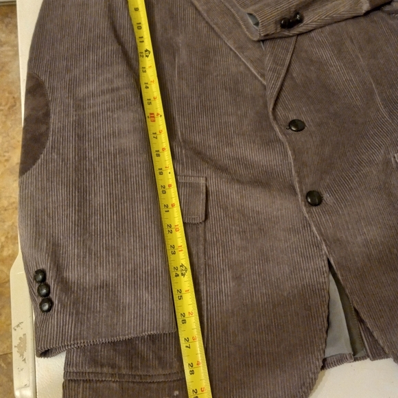 MCGREGOR Corduroy Sports Jacket Blazer Grey Padded Elbow Leather Buttons Sz 42S - Picture 7 of 8